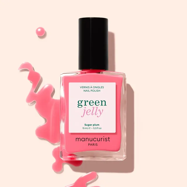 Manucurist Green Sugar Plum Jelly vernis à ongles rose translucide