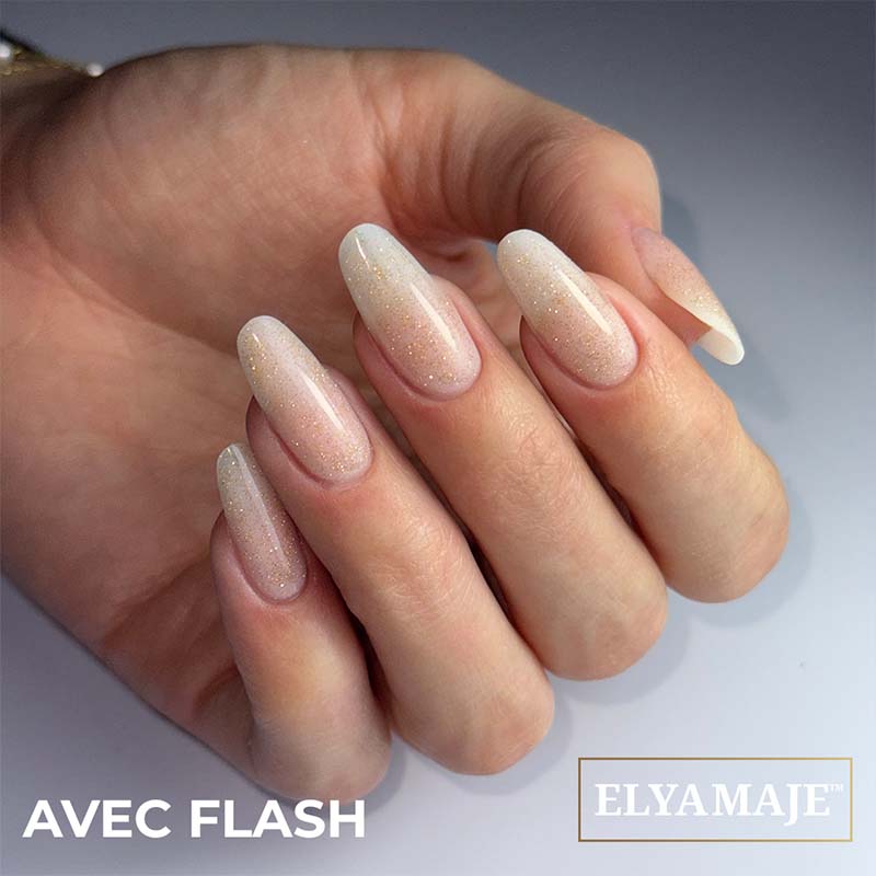 Elyamaje Top Diamond Gold top réfléchissant doré