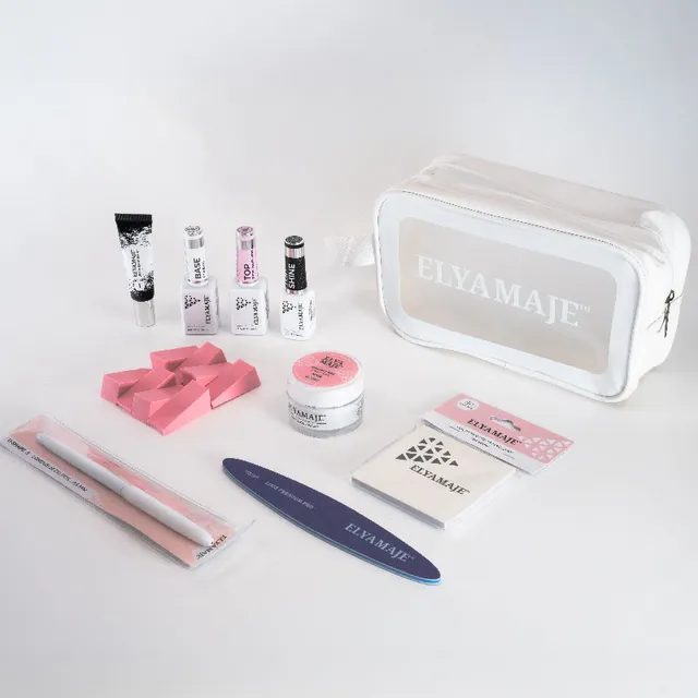 Elyamaje Kit Babyboomer gel nail art dégradé blanc