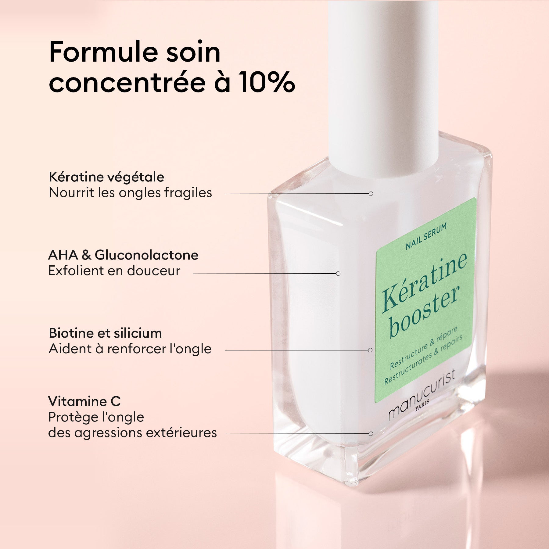 Manucurist Kératine Booster soin durcisseur kératine végétale