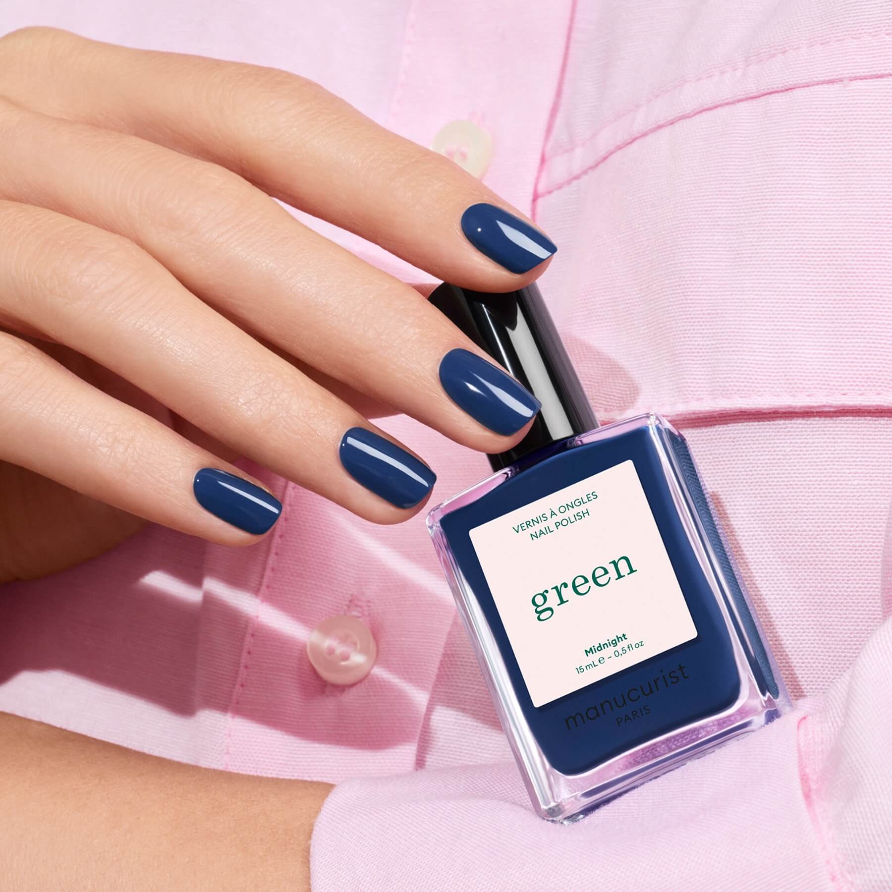 Manucurist Green Midnight vernis à ongles bleu nuit
