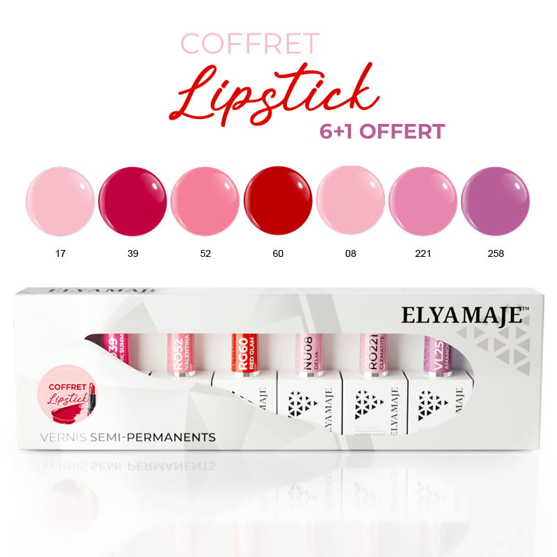Elyamaje Coffret Lipstick vernis semi permanent édition limitée
