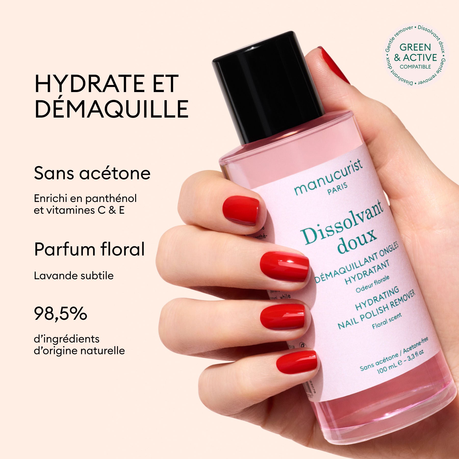Manucurist Green Dissolvant Doux 100 ml sans acétone