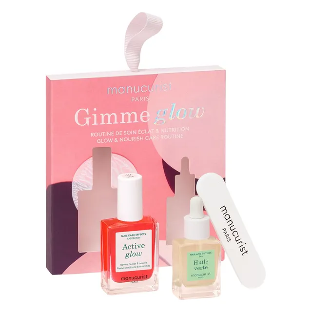 Manucurist Active Glow Raspberry coffret vernis huile verte