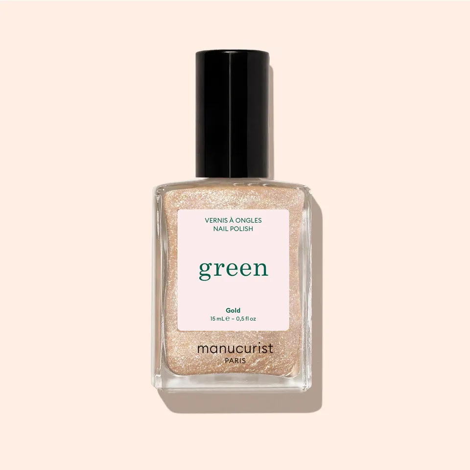 Manucurist Green Gold vernis à ongles doré pailleté
