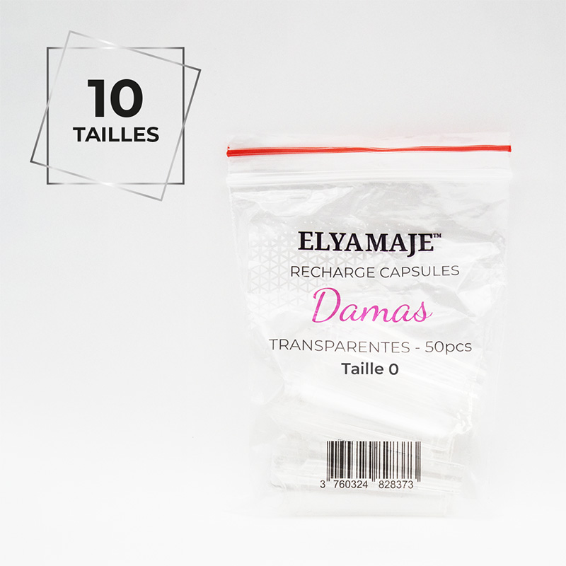 Elyamaje Damas capsules coffin transparentes 50 pcs