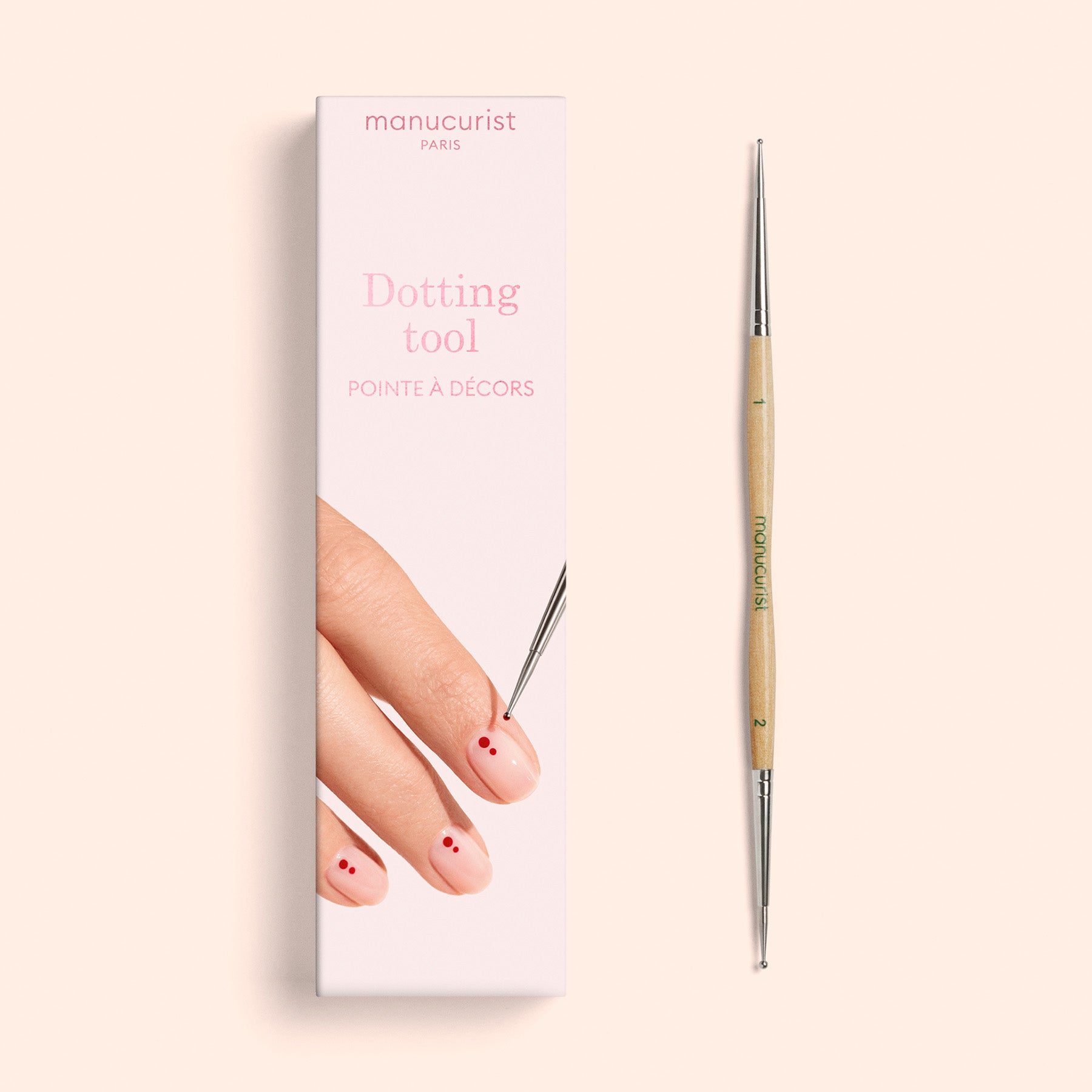 Manucurist Dotting Tool outil nail art double pointe bois