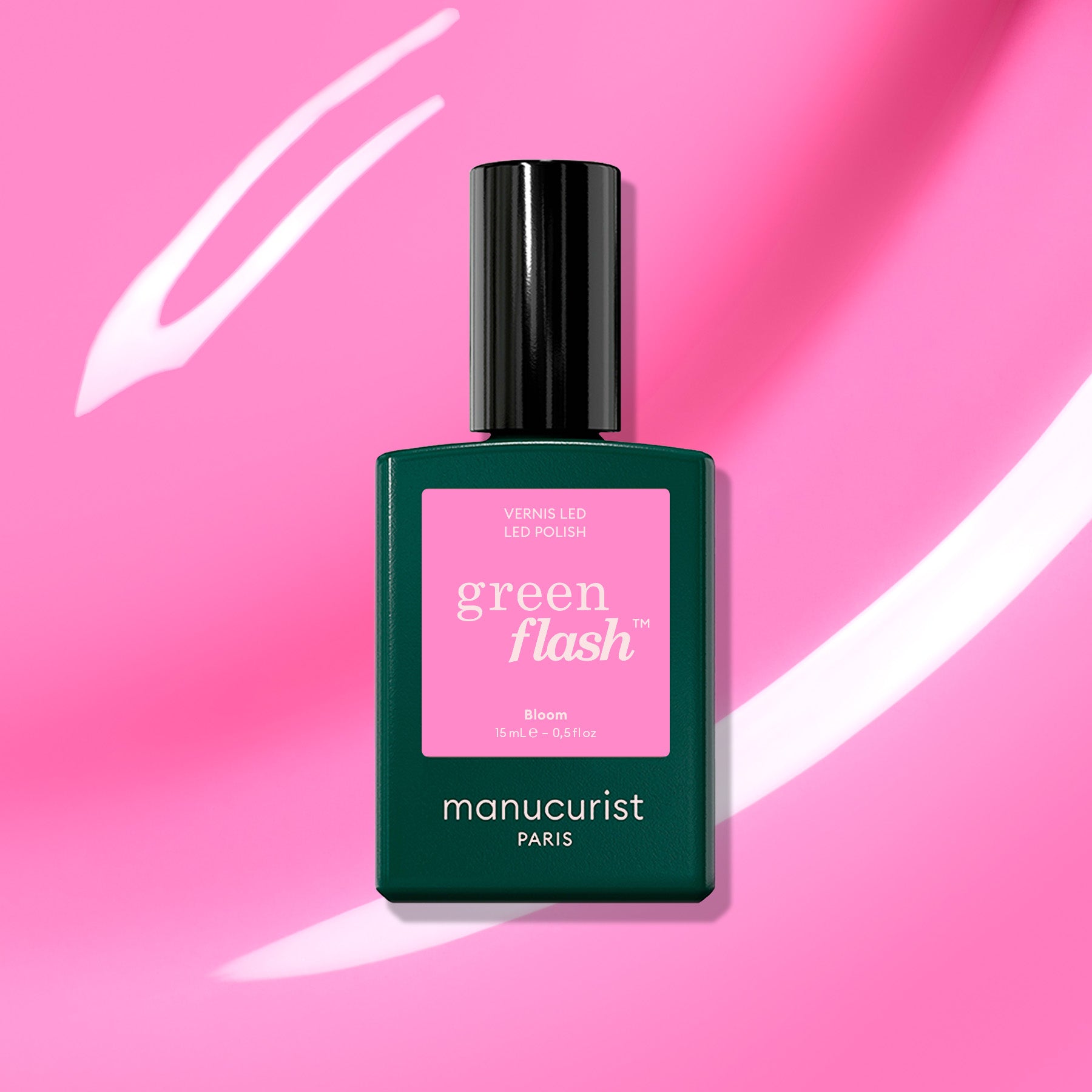 Manucurist Green Flash Bloom vernis semi-permanent rose néon opaque