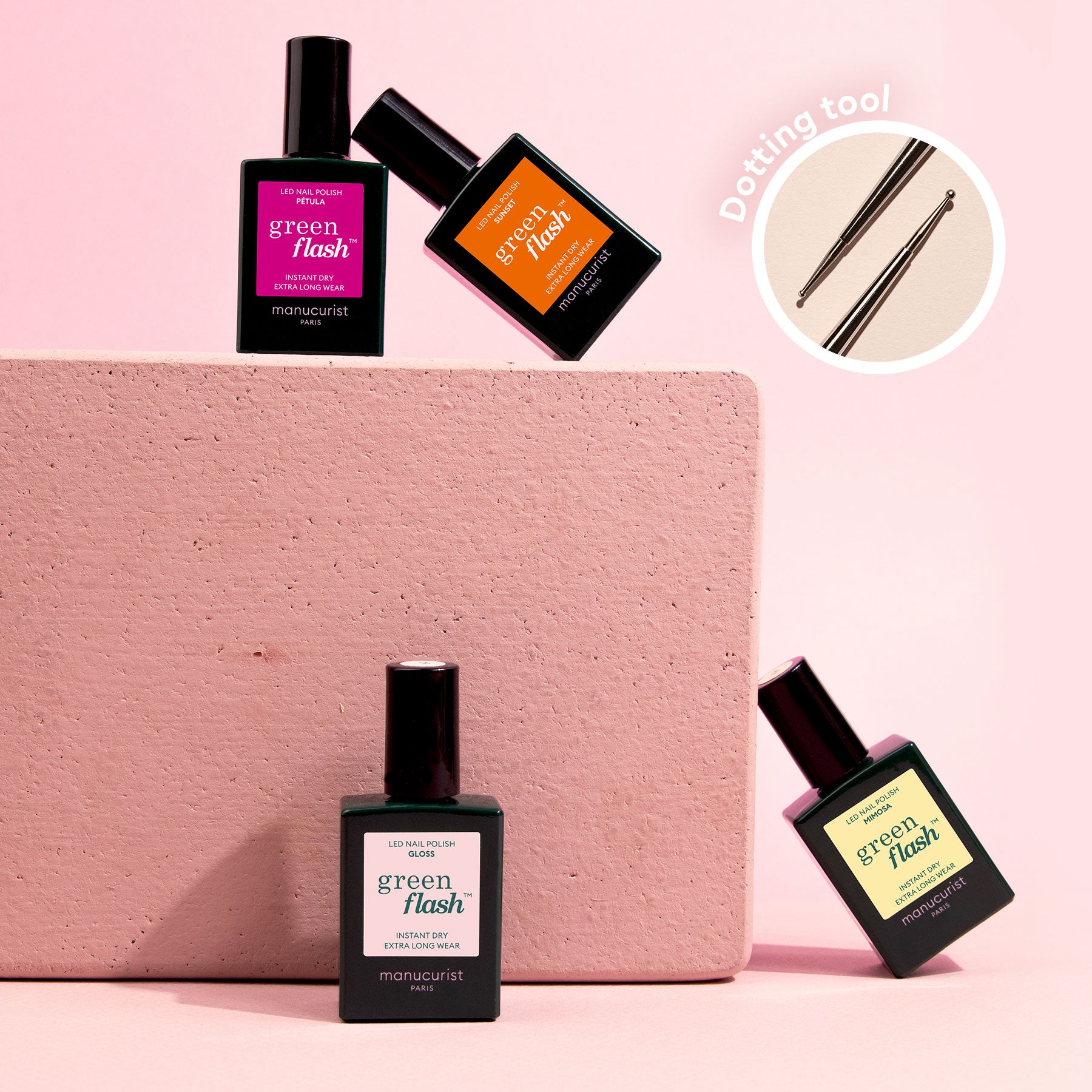 Manucurist Flower Love coffret vernis 4 couleurs dotting