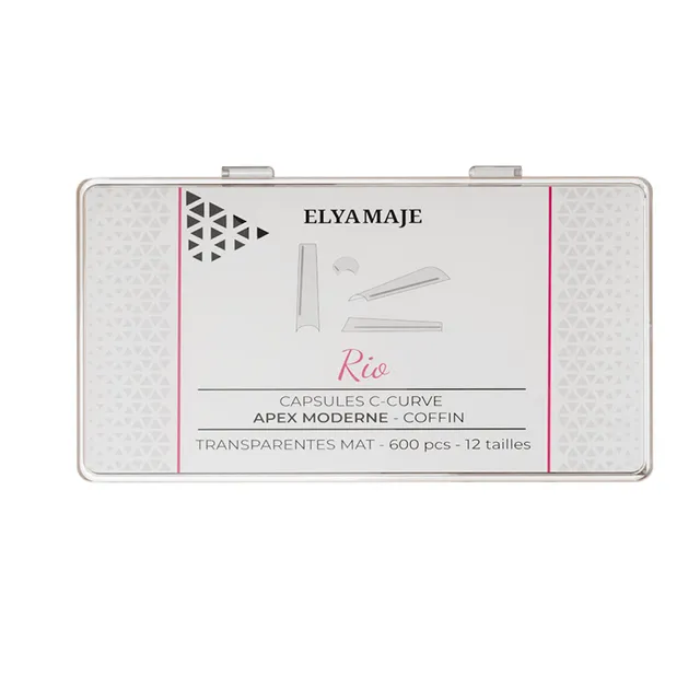 Elyamaje Rio capsules Ccurve transparent mat 600pcs rallongement