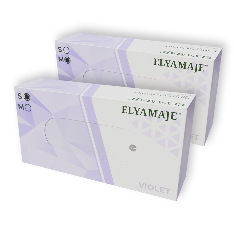 Elyamaje Gants Nitrile Violets Gants Jetables