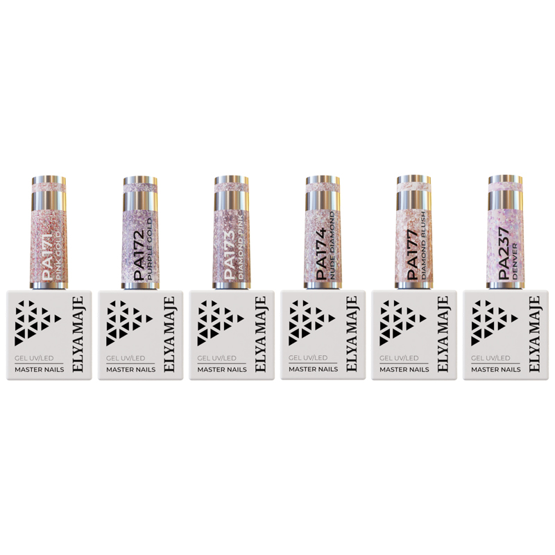 Elyamaje Coffret Glitter Gold Pink Vernis Édition Limitée