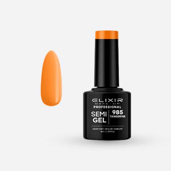 Élixir Semi Gel #985 vernis semi-permanent Tangerine 8ml orange