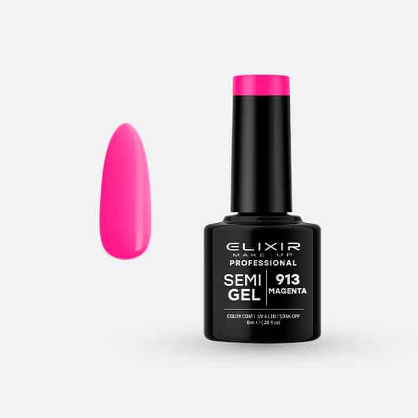 Élixir Semi Gel 913 vernis semi-permanent magenta 8 ml longue tenue