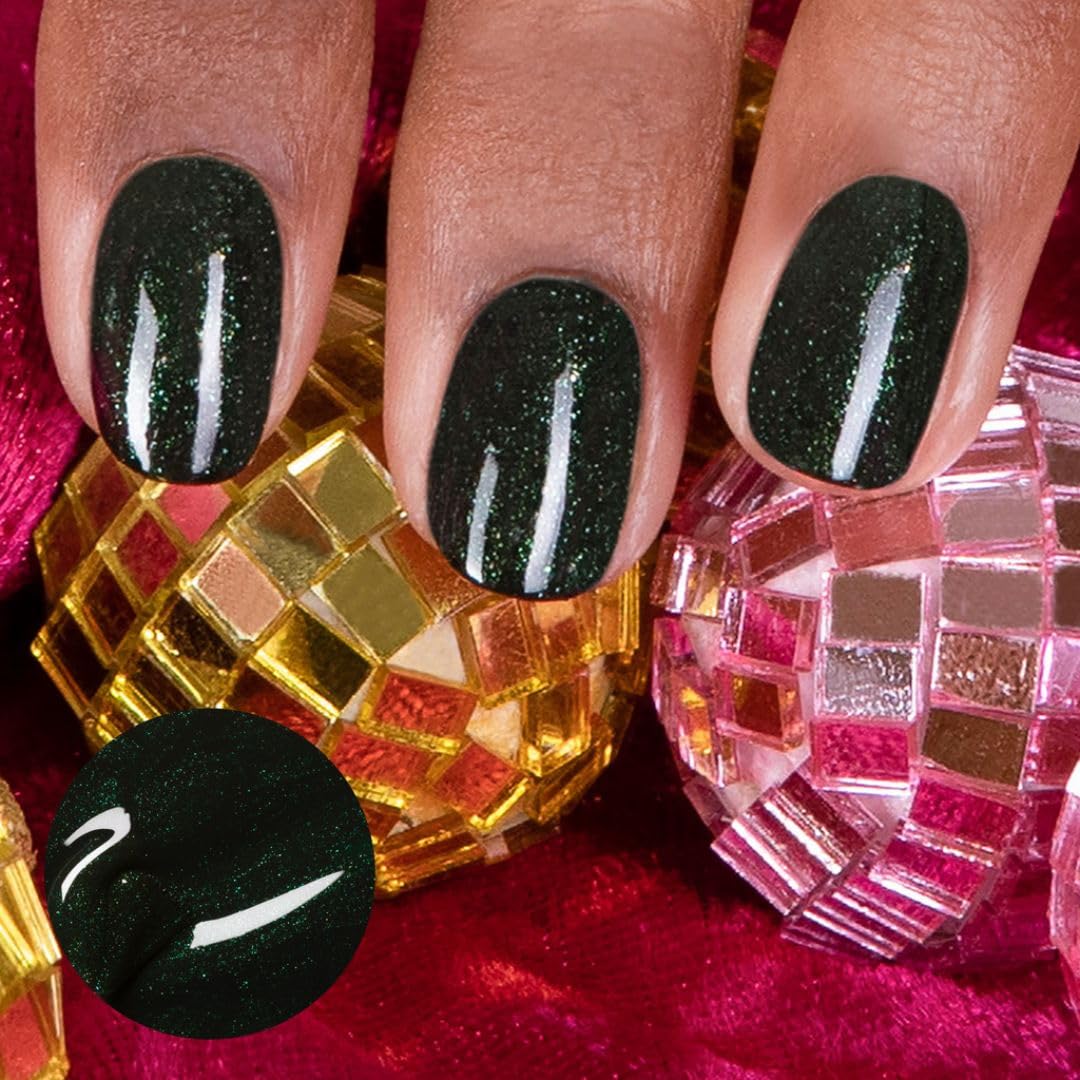 Manucurist Green Flash Poison vernis semi-permanent 15 ml pailleté