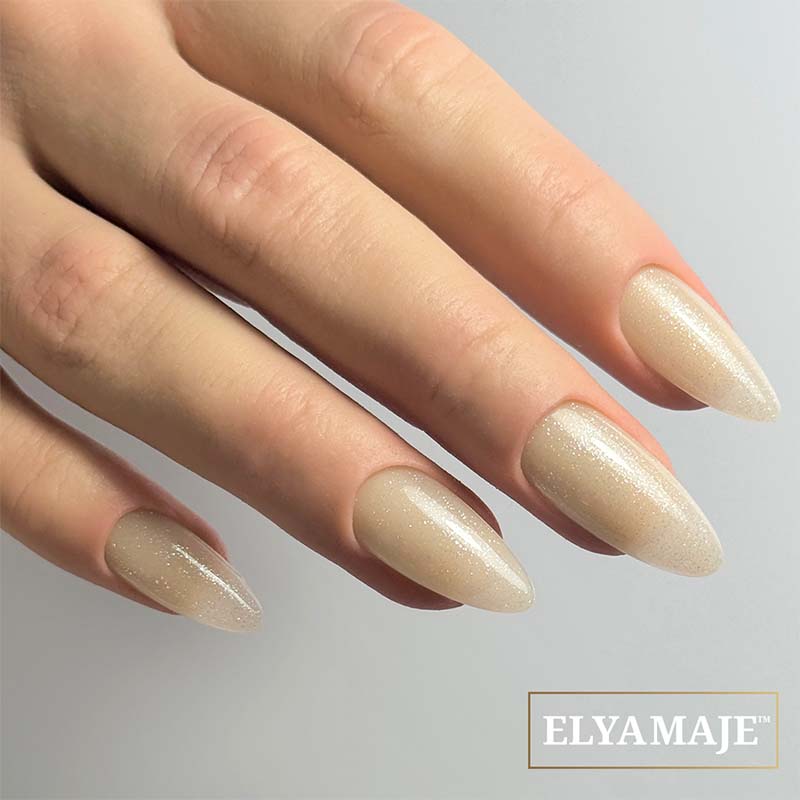 Elyamaje Top Perle top pailleté effet sirène argenté