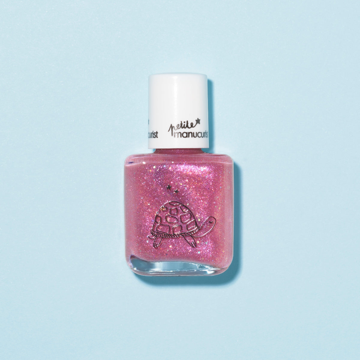 Manucurist Betty la Tortue vernis enfant rose framboise pailleté