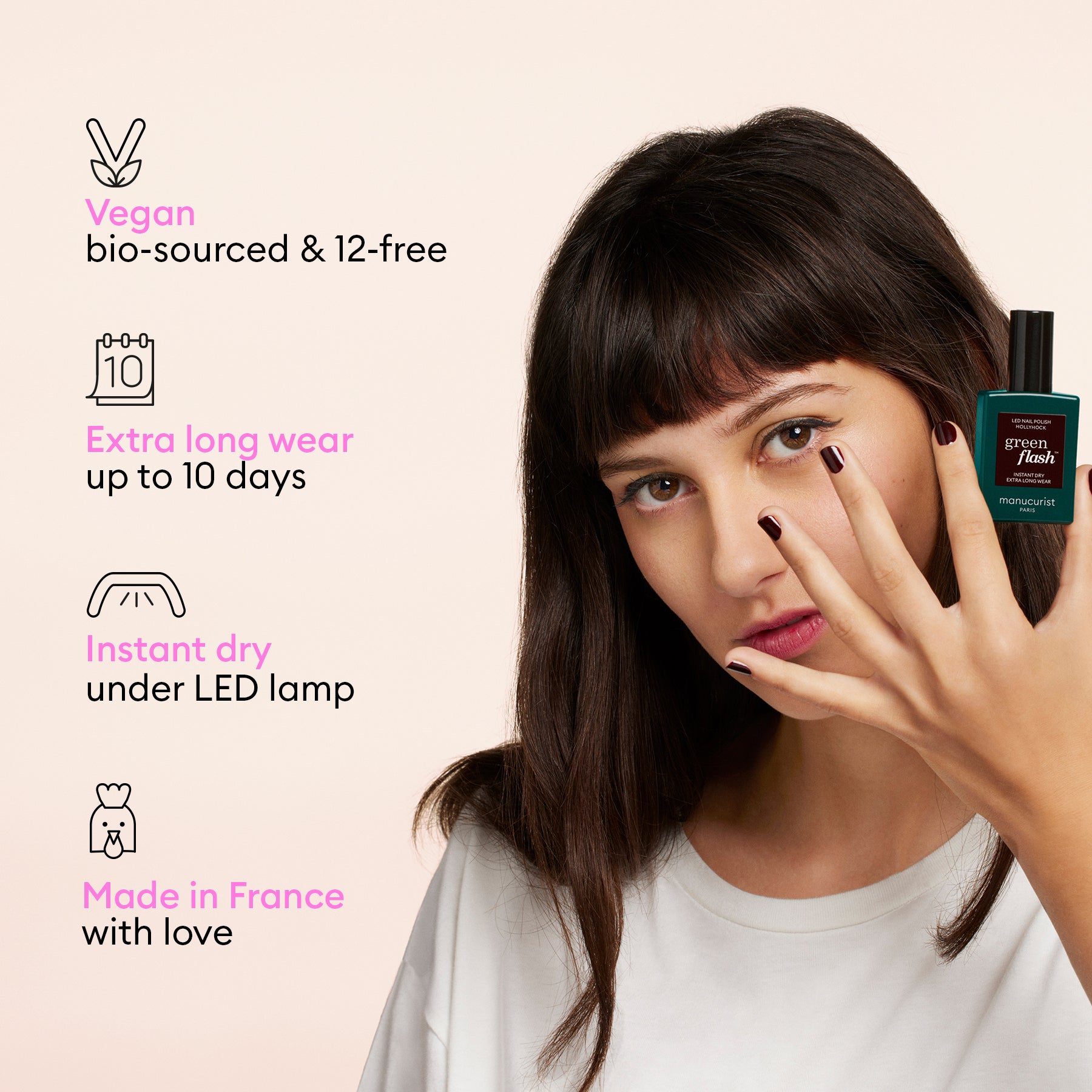 Manucurist Green Flash Welcome Kit vernis LED tenue 10j