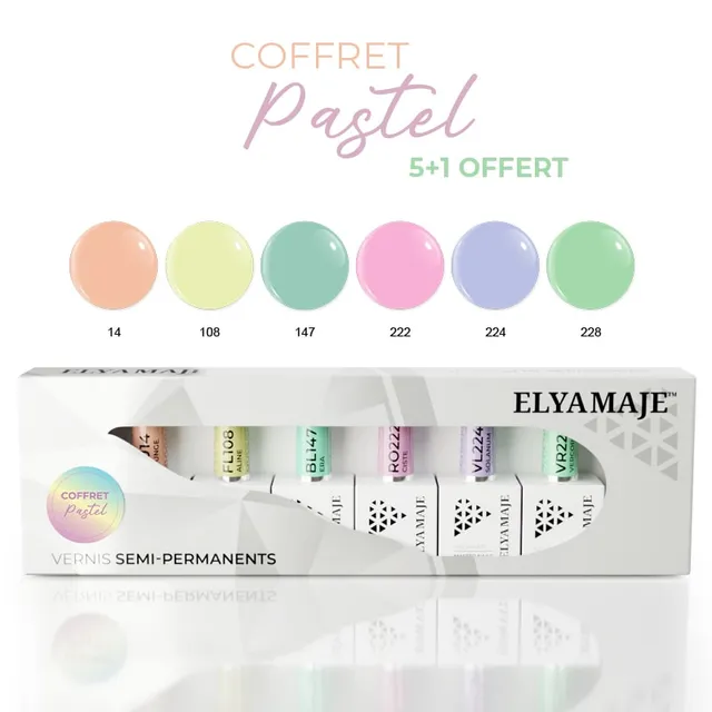 Elyamaje Coffret Pastel vernis semi-permanent tendre édition limitée