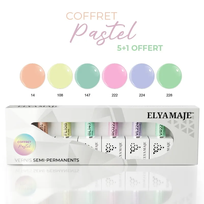 Elyamaje Coffret Pastel vernis semi-permanent tendre édition limitée