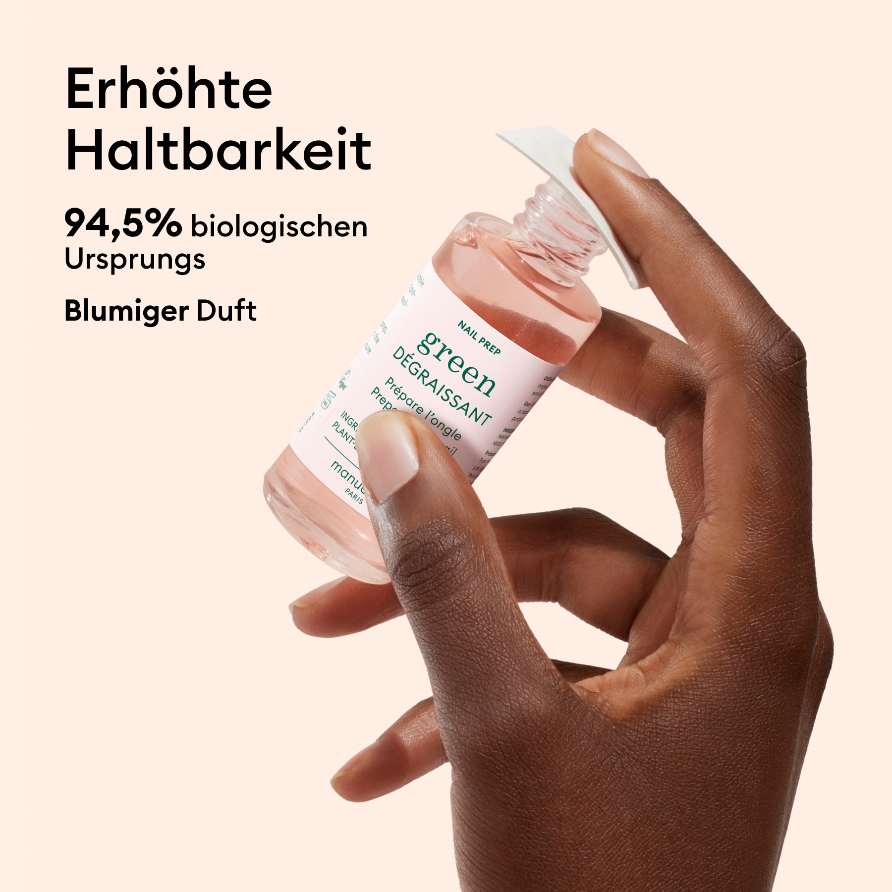 Manucurist Green Dégraissant dissolvant 30ml tenue prolongée