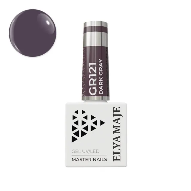 Elyamaje N° 121 vernis semi-permanent gris foncé Dark Gray