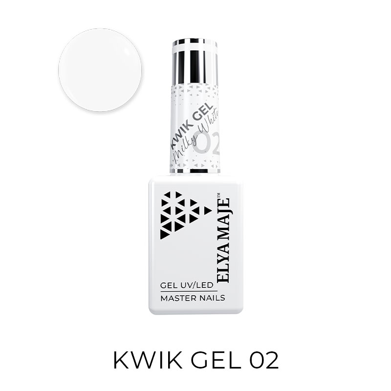 ElyaMaje Kwik Gel Milky White n°2 gel flacon fluide