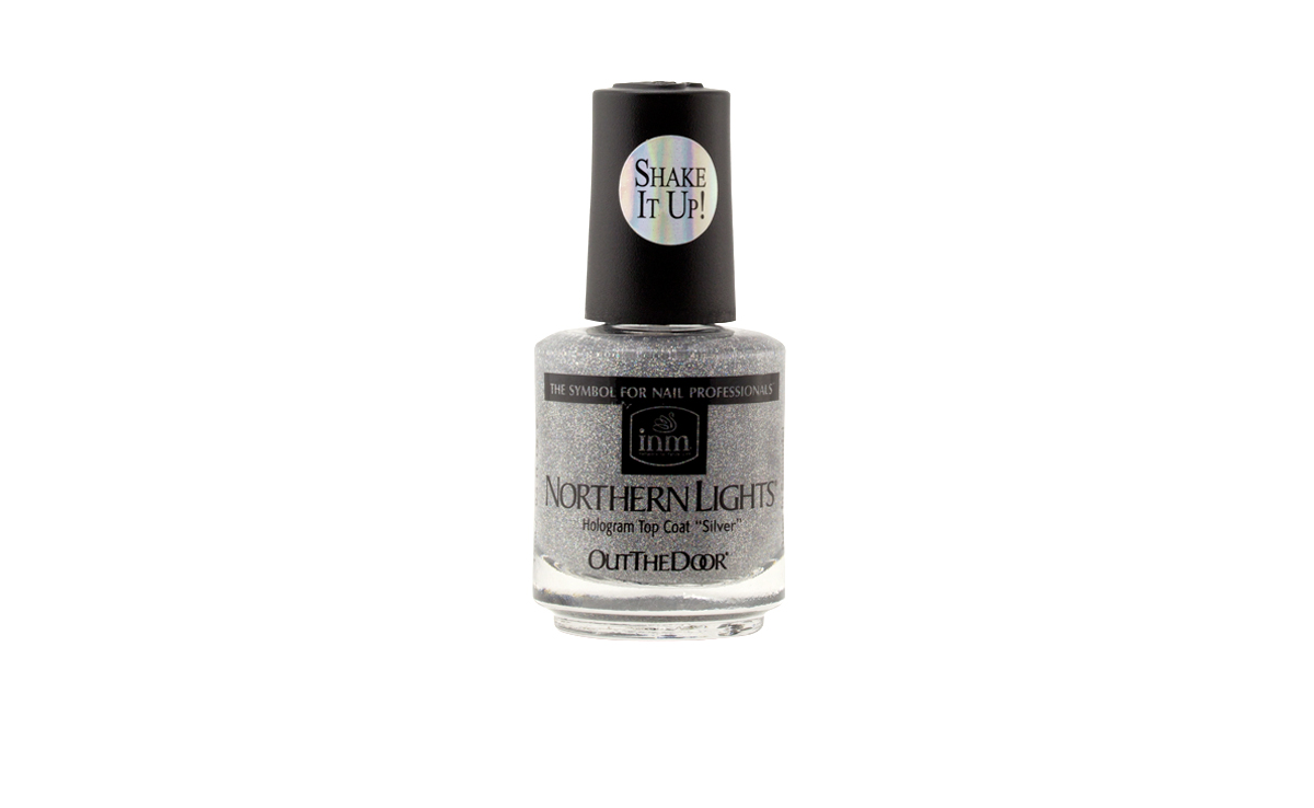 INM Northern Lights Silver top coat holographique argent