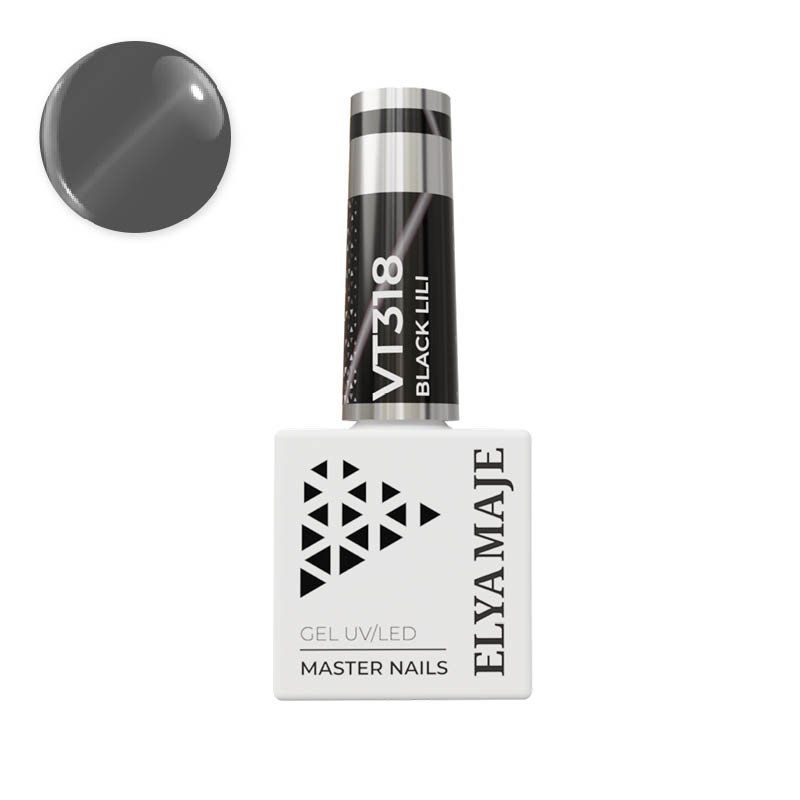 Elyamaje Vitrail N°318 Black Lili Vernis Semi-Permanent