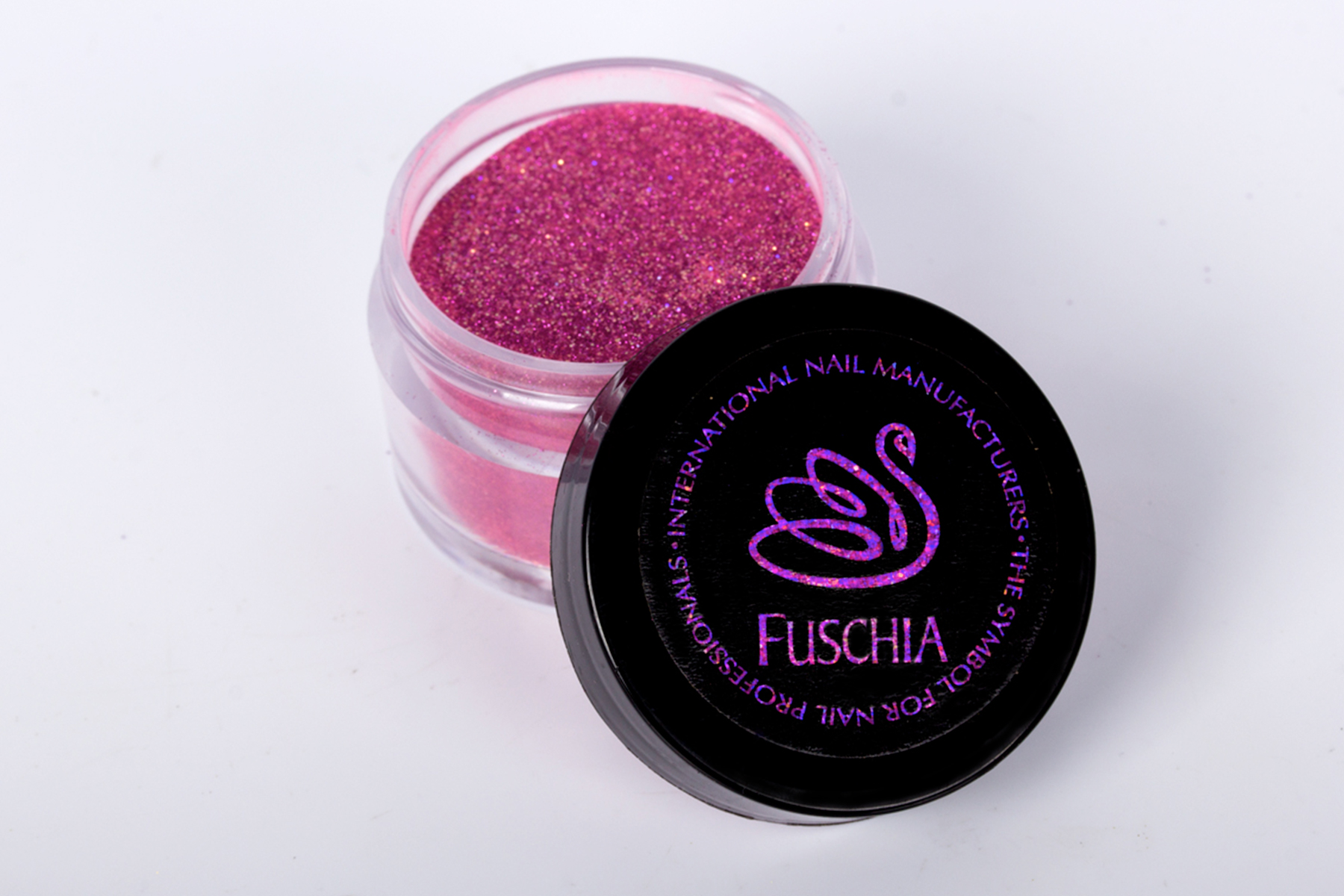 INM Holographic Fuchsia poudre acrylique effet holographique