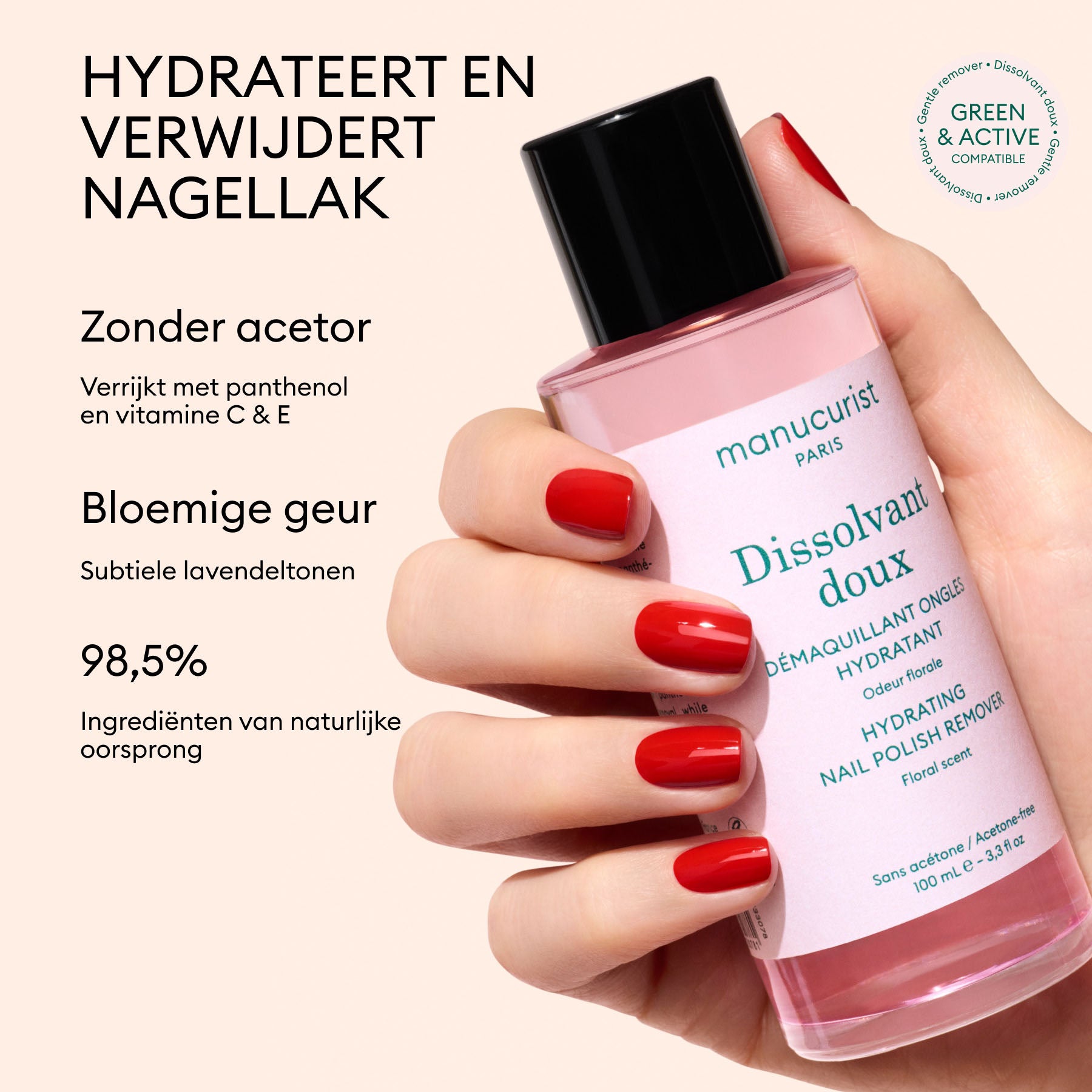 Manucurist Green Dissolvant Doux 100 ml sans acétone