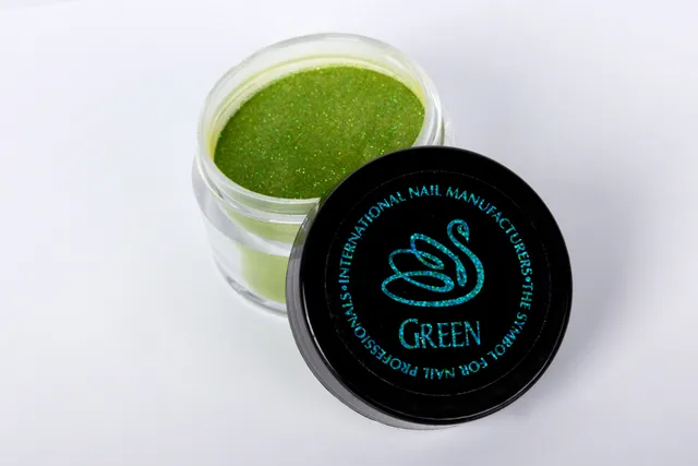 INM Holographic Green poudre acrylique vert holographique