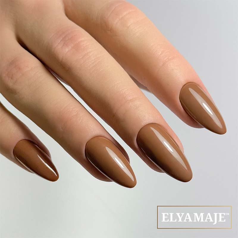 Elyamaje N° 344 Brownie vernis semi-permanent couvrant