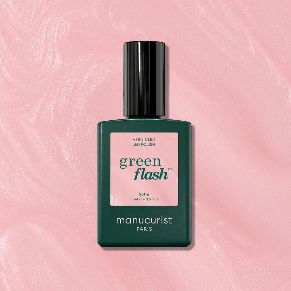 Manucurist Green Flash Satin vernis semi-permanent rose nacré