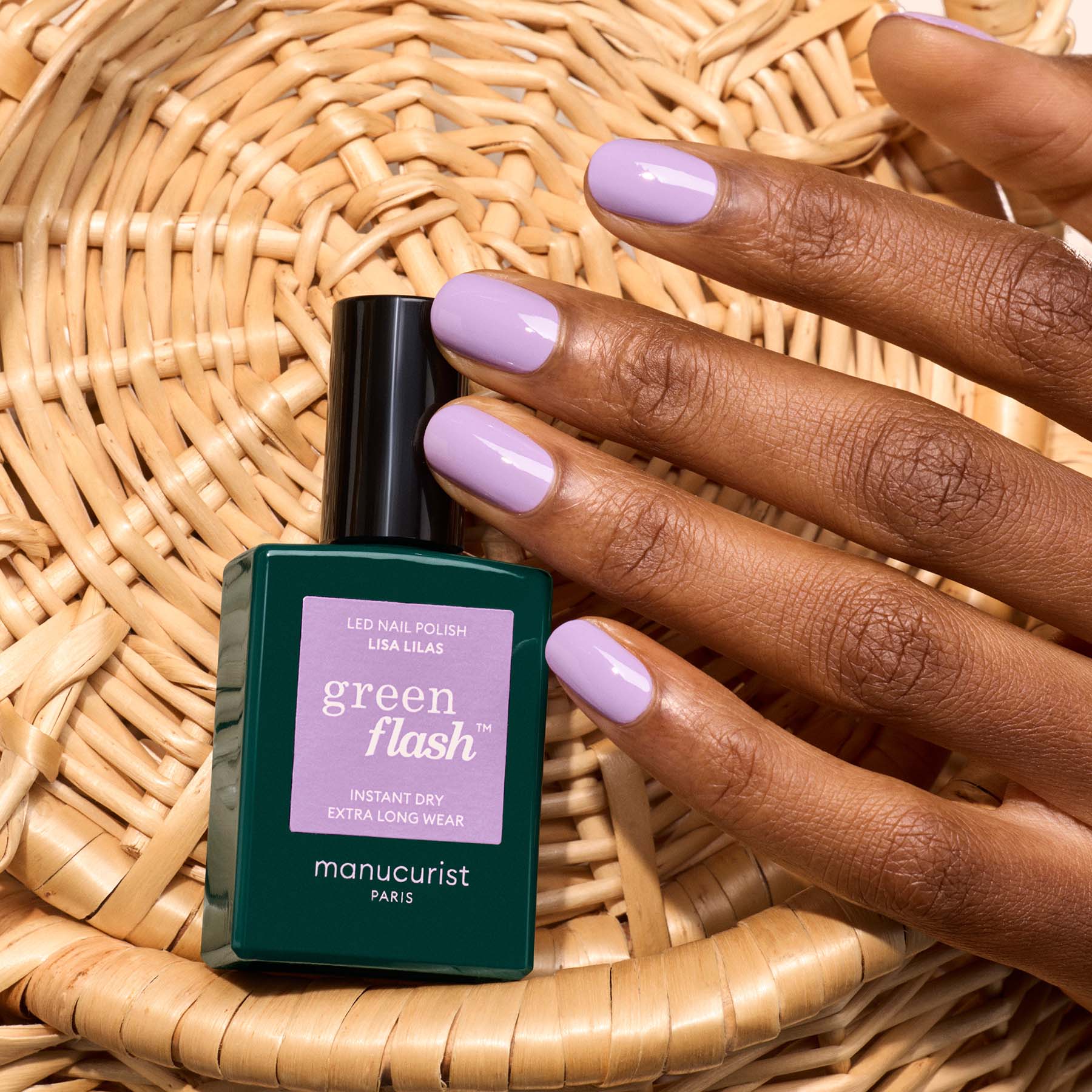 Manucurist Green Flash Lisa Lilas vernis semi-permanent lilas opaque