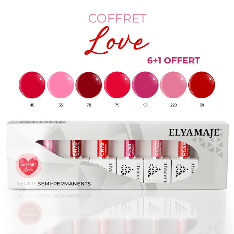Elyamaje Coffret Love vernis semi-permanent édition limitée