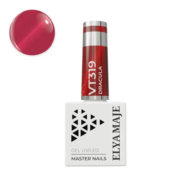 Elyamaje Vitrail N°319 Dracula vernis semi-permanent rouge