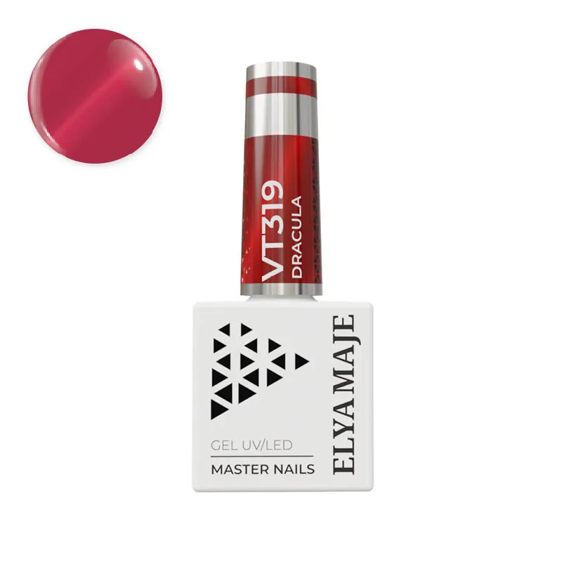 Elyamaje Vitrail N°319 Dracula vernis semi-permanent rouge