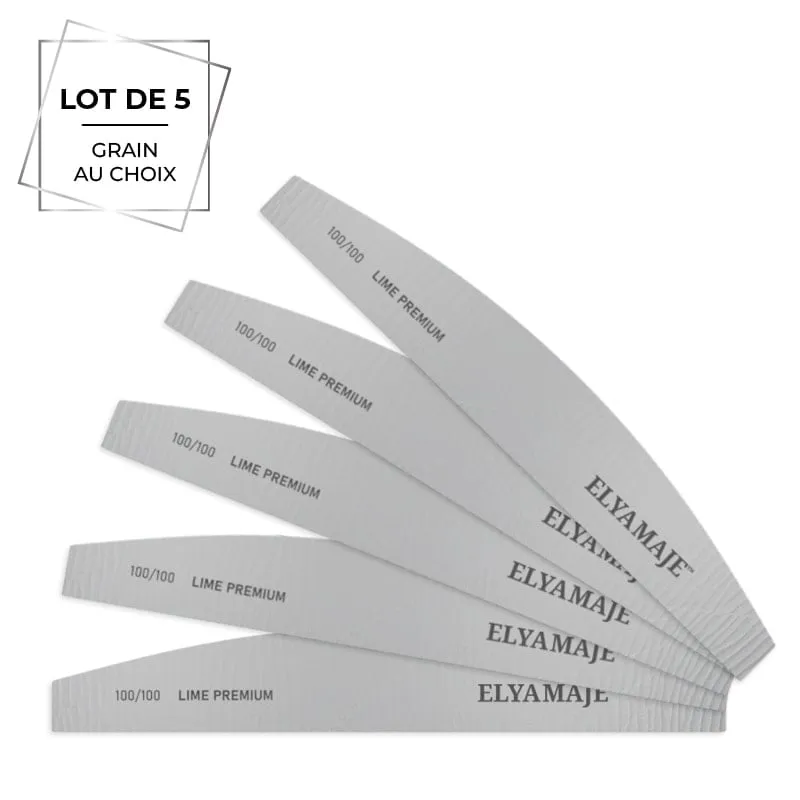 Elyamaje Lime demi-lune lime à ongles lot de 5