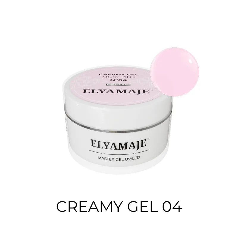 Elyamaje Creamy Gel Milky Pink N°4 gel construction nude