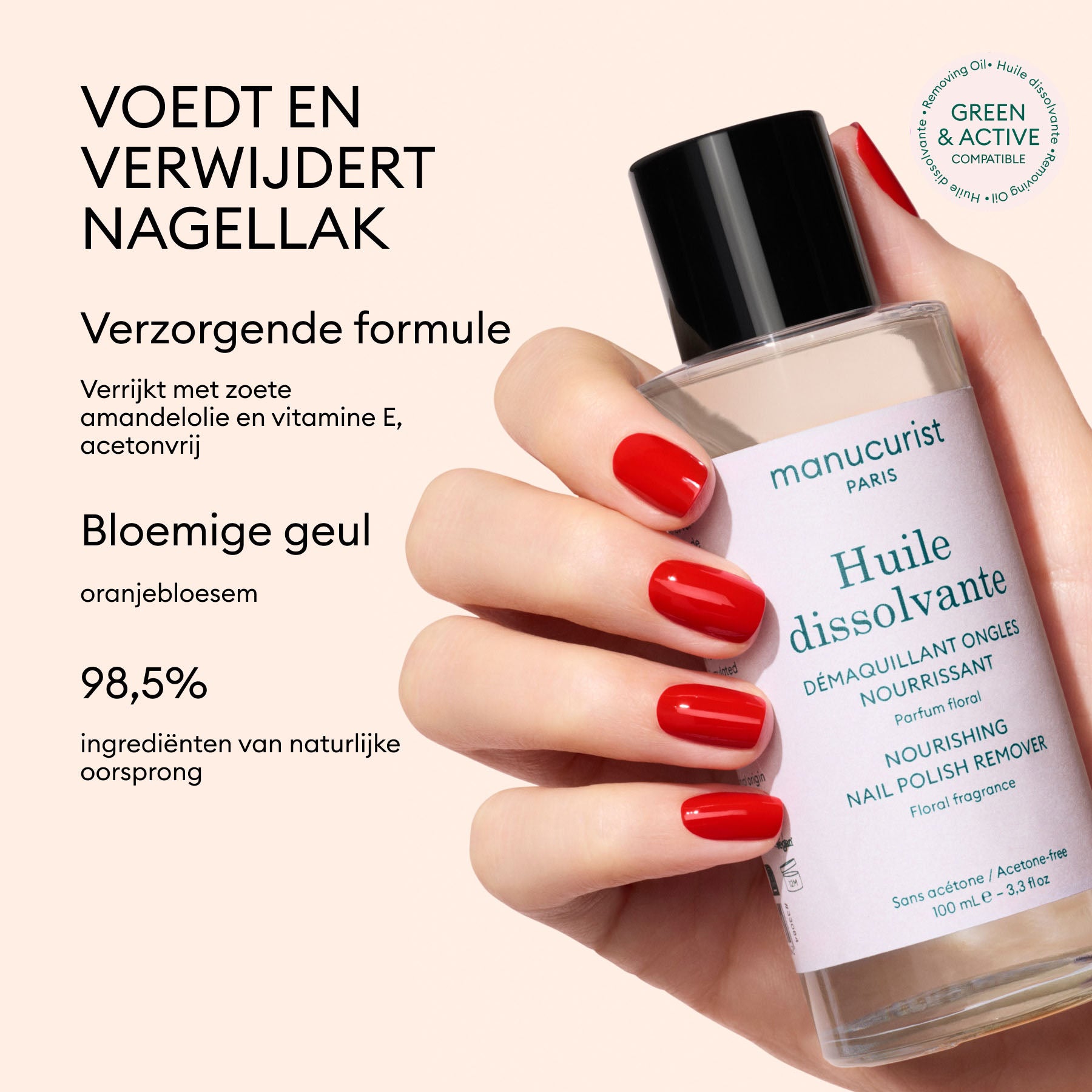 Manucurist Green Huile Dissolvante dissolvant 100 ml sans acétone