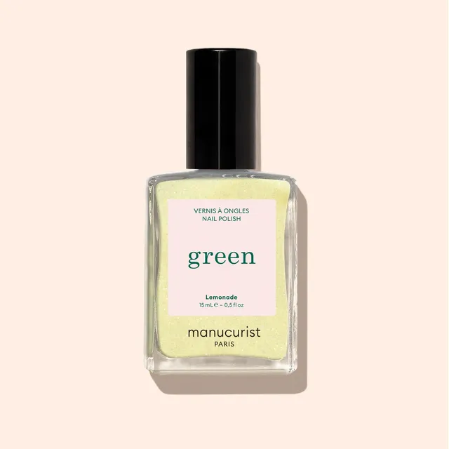 Manucurist Green Lemonade vernis à ongles jaune pailleté