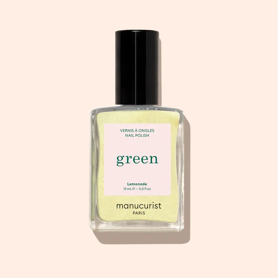 Manucurist Green Lemonade vernis à ongles jaune pailleté