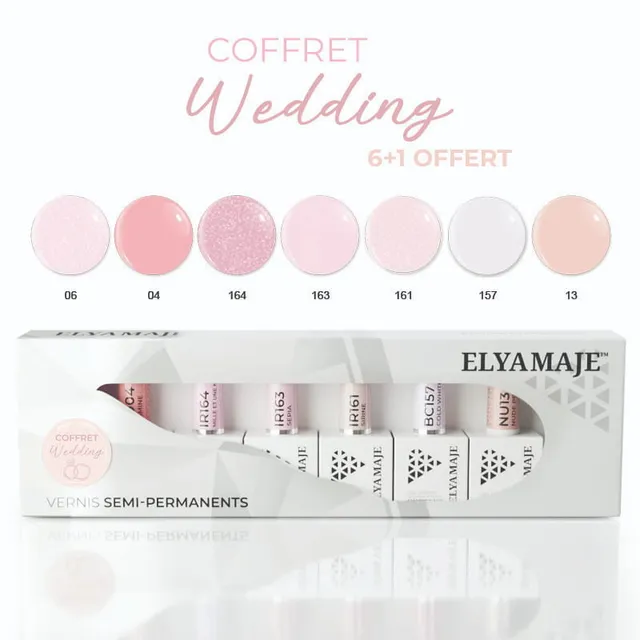 ElyaMaje Coffret Wedding vernis semi-permanent nude