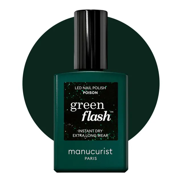 Manucurist Green Flash Poison vernis semi-permanent 15 ml pailleté