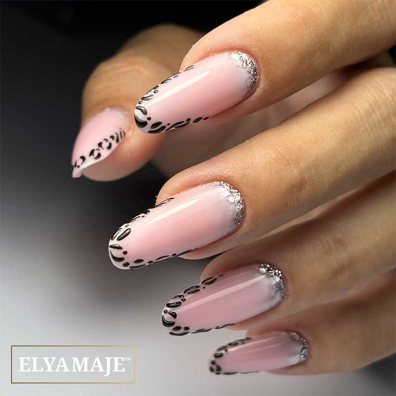 Elyamaje 3D Gel Black N°3 gel nail art noir