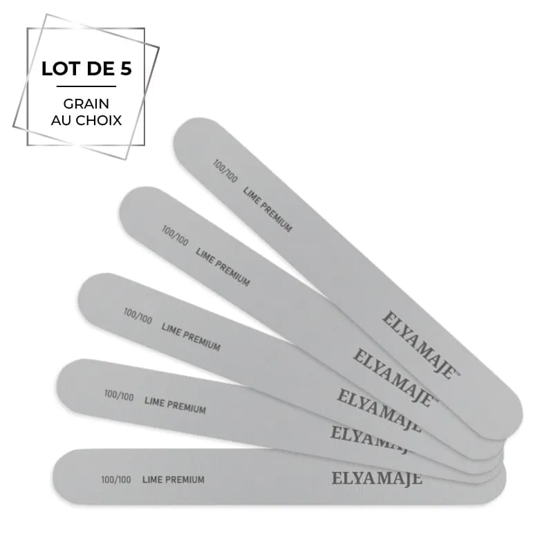 Elyamaje Lime Droite Lime à Ongles x5 Façonnage Gel