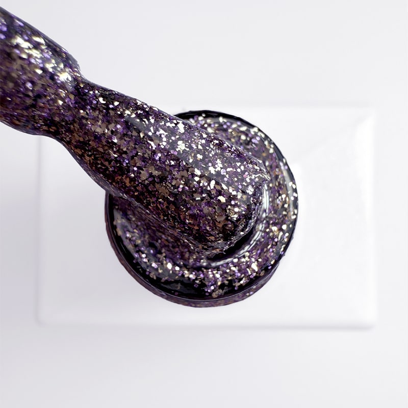 Elyamaje N°172 Purple Gold vernis semi-permanent pailleté