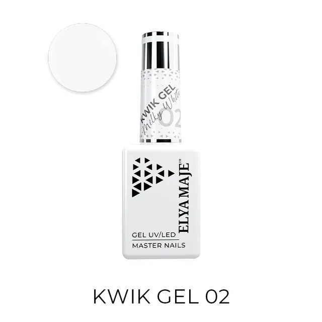 ElyaMaje Kwik Gel Milky White n°2 gel flacon fluide
