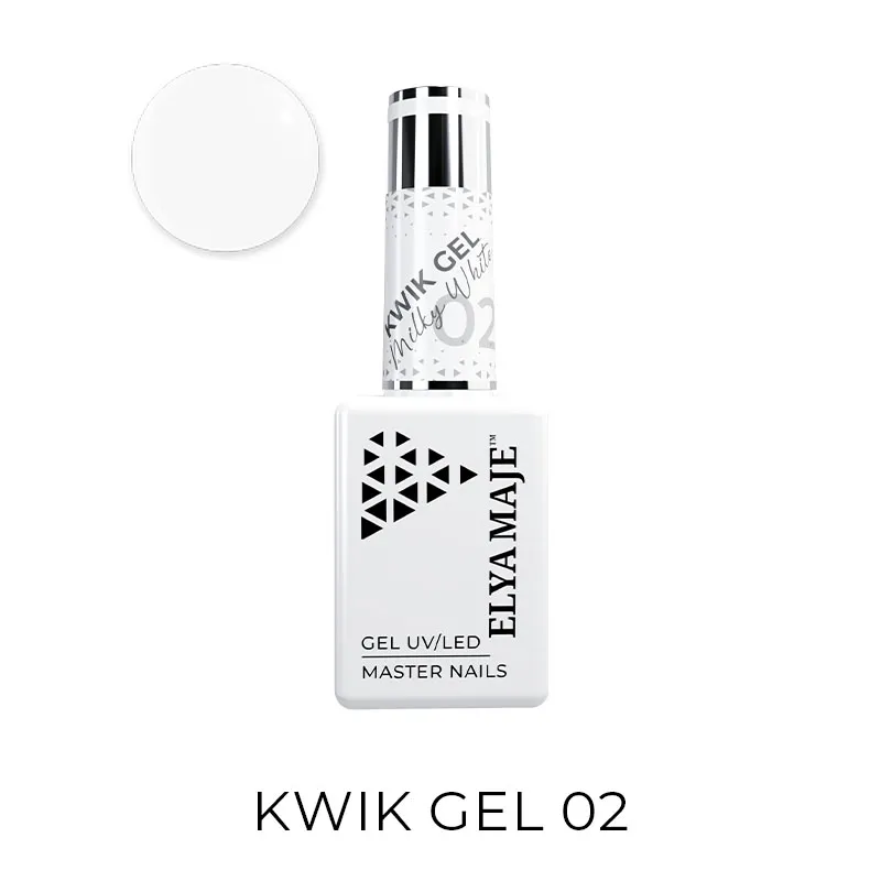 ElyaMaje Kwik Gel Milky White n°2 gel flacon fluide